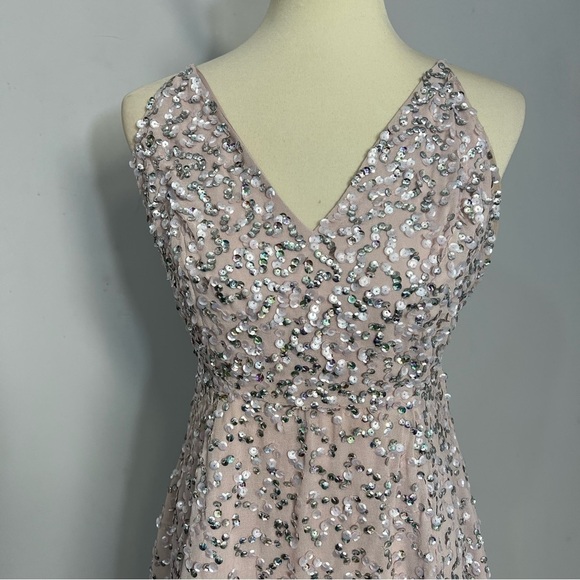 ASOS sequin pink pastel mini dress A-line prom party special occasion birthday - Picture 14 of 15
